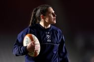 Ilona Maher at The Stoop during the Premiership Women's Rugby match against Harlequins Women (Image via: Getty Images)